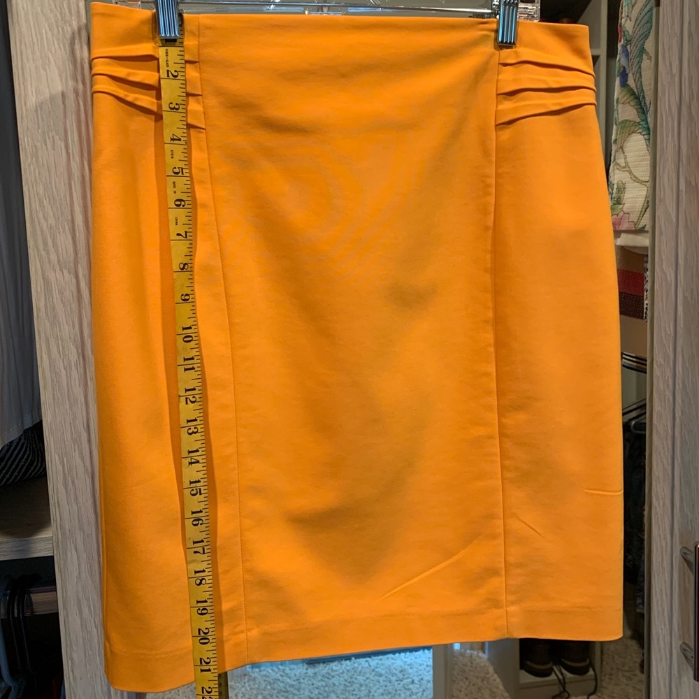 Tangerine colored skirt
